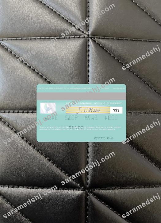 Angola Banco Comercial do Huambo visa card photolook back